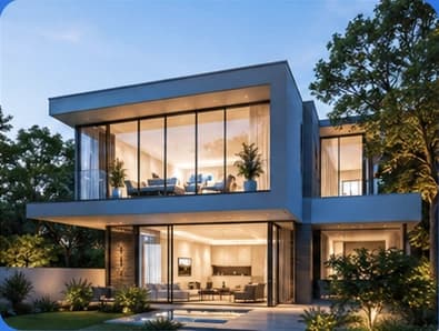 Contemporary homes with landscaped front gardens